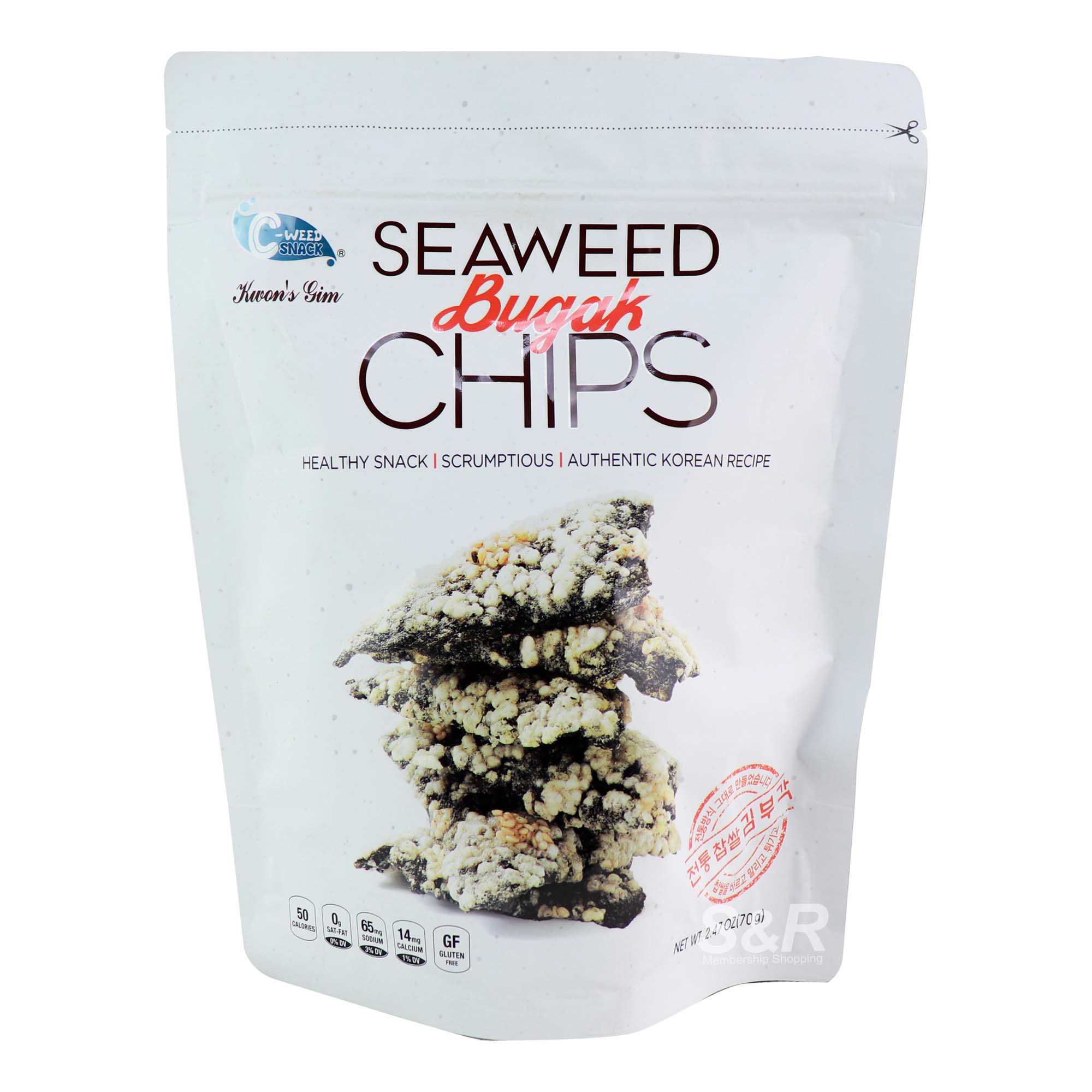Yemat Seaweed Bugak Chips 70g Yemat Seaweed Bugak Chips 70g